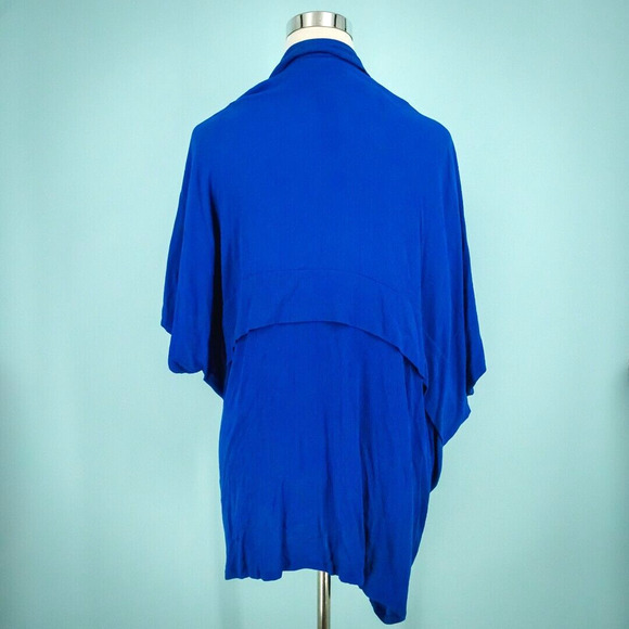 Kaliyana One Size Short Sleeve Button Oversized Kimono Artsy Lagenlook Jacket - Picture 2 of 6